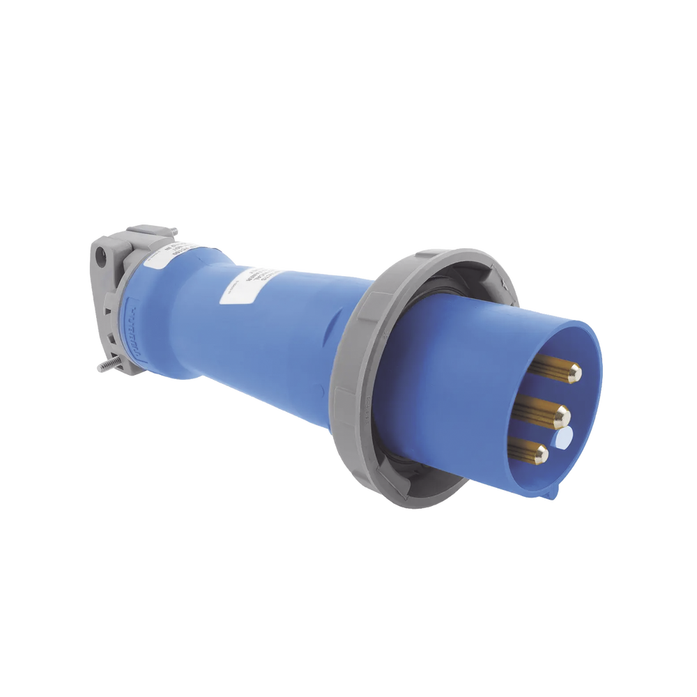 Clavija industrial, 30 A, 250 V CA, 2 Polos 3 Hilos, IP67. Grado Industrial.