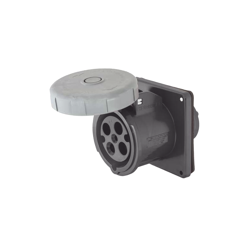 Receptáculo Pin and Sleeve Trifásico / 60 A 600 VCA 3 Fases / 3 Polos 4 Hilos / Hermético / Grado Industrial.