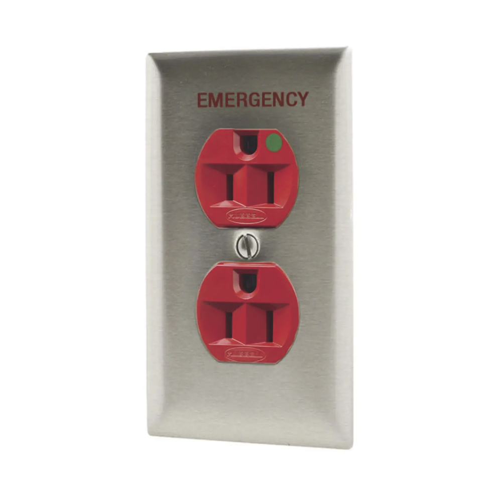 Contacto Dúplex 15 A, 125 V, 2 polos, 3 Hilos, Color Rojo (Nema 5-15R), Grado Hospital. - Image 4