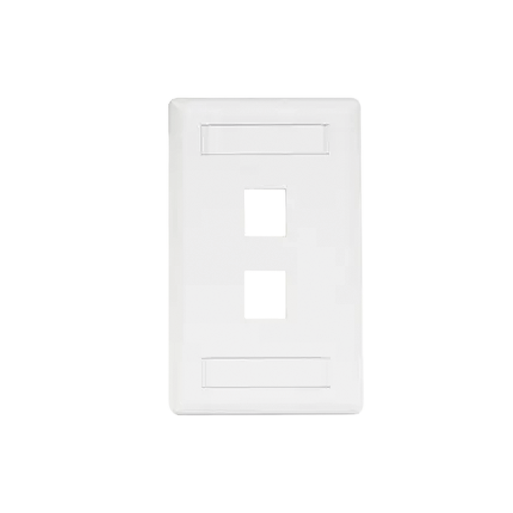 Placa Frontal para 2 Puertos Tel?fono/Datos/Multimedia/ Color Blanco