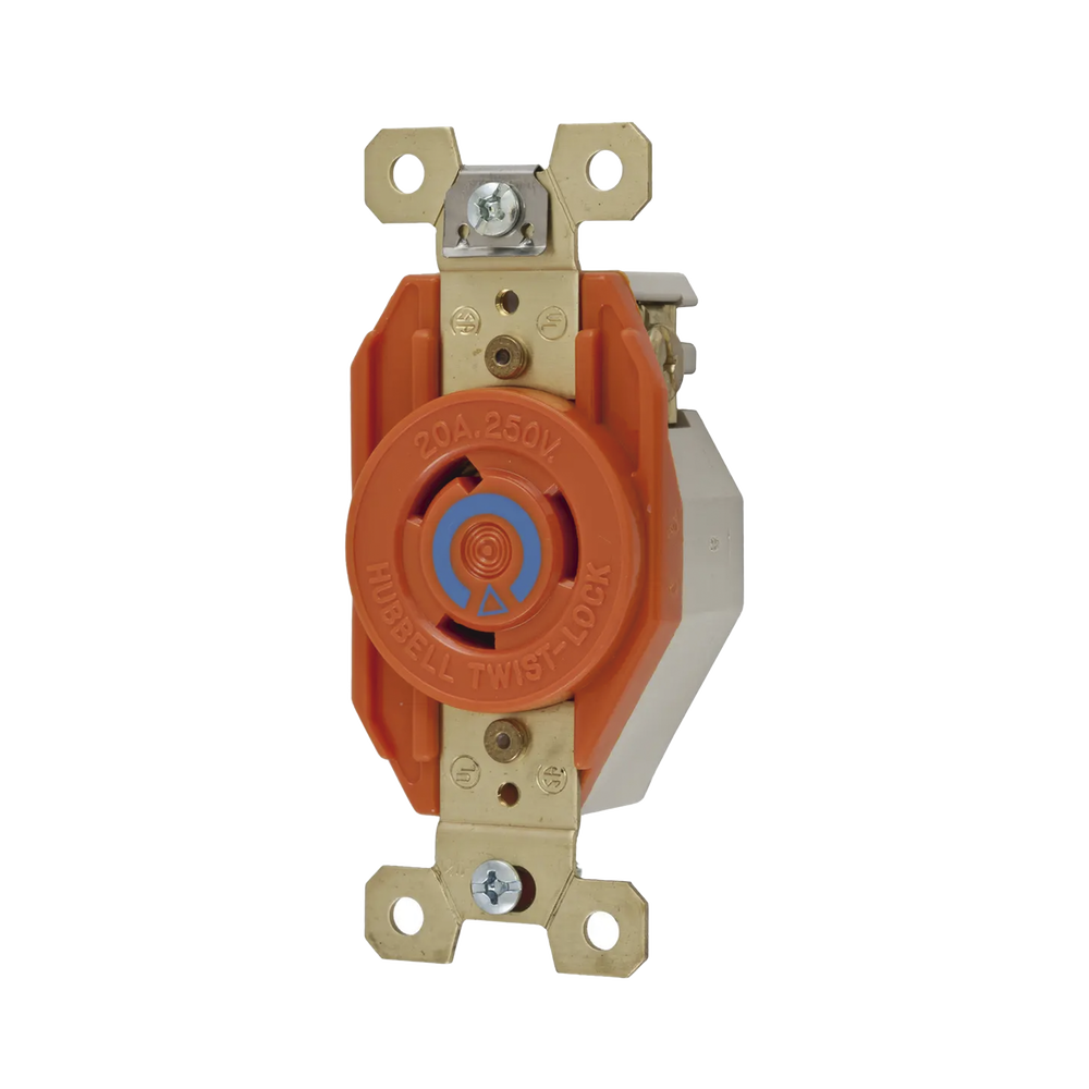 Recept?culo Sencillo de Media Vuelta / 20 A 250 V CA / 2 Polos 3 Hilos / Nema L6-20R