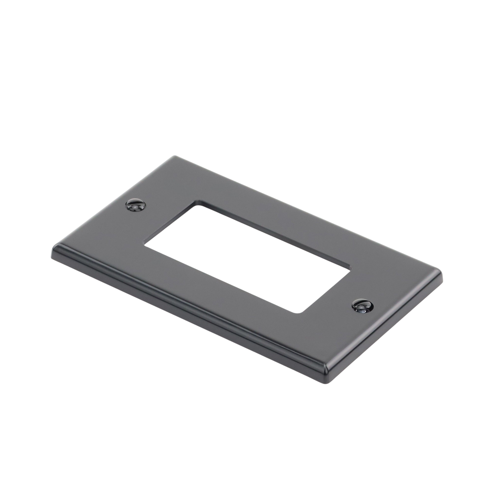 Tapa para Contacto Dúplex Color Negro. - Image 2