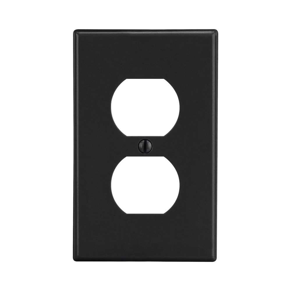 Tapa para Contacto Dúplex Color Negro.