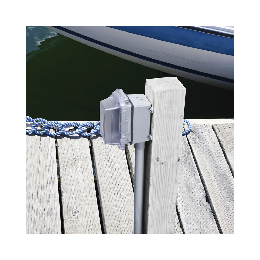 Caja Impermeable de 1 Gang / Profundidad de 2 Pulgadas (5.08 cm) / Cuenta con 3 Salidas Roscadas para Tuber?a de 1/2 ? 3/4 / Color Gris - Image 3