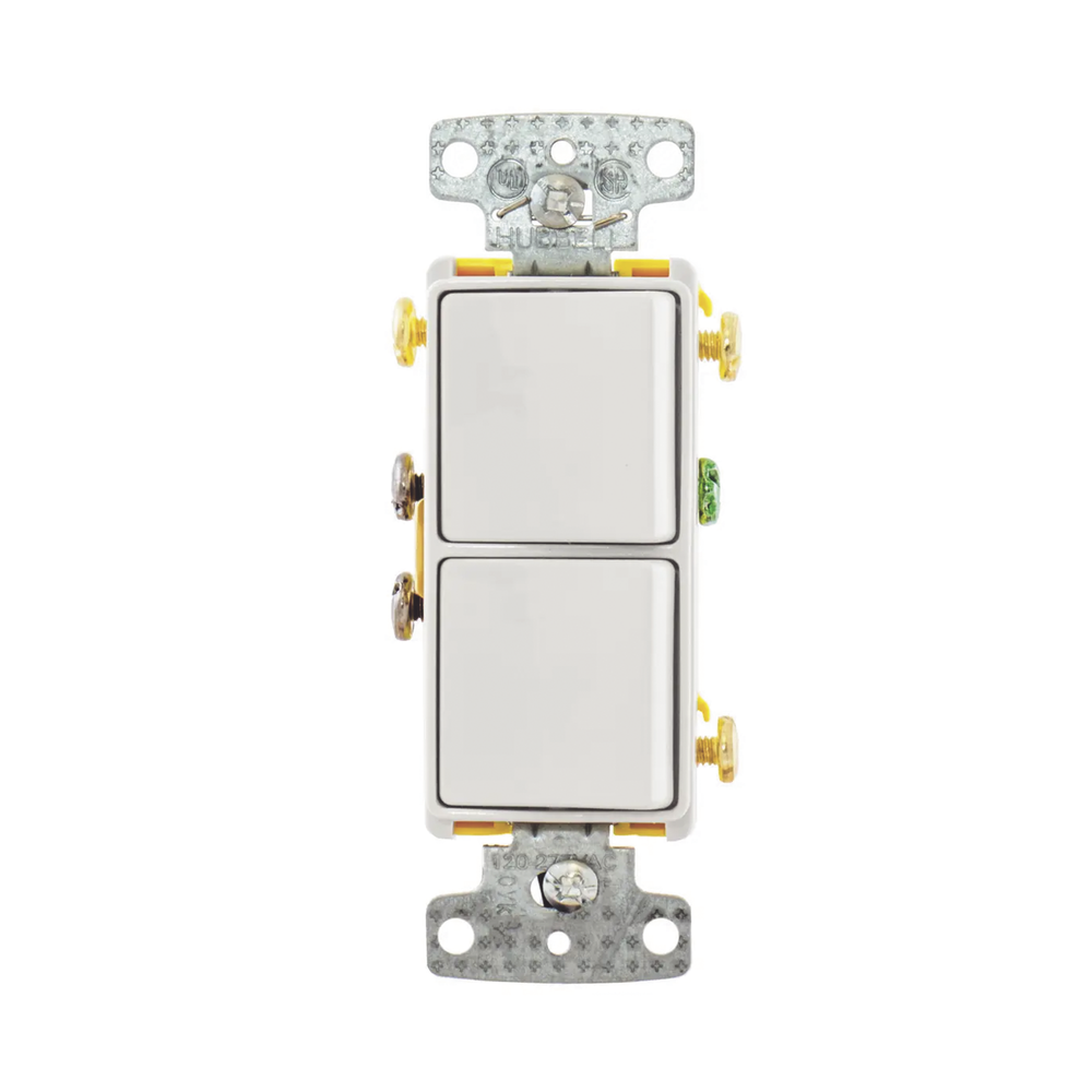 Interruptor Residencial 15 A 120-277 V, 1 Polo 3 Vías, Cableado lateral, Color Blanco. - Image 2