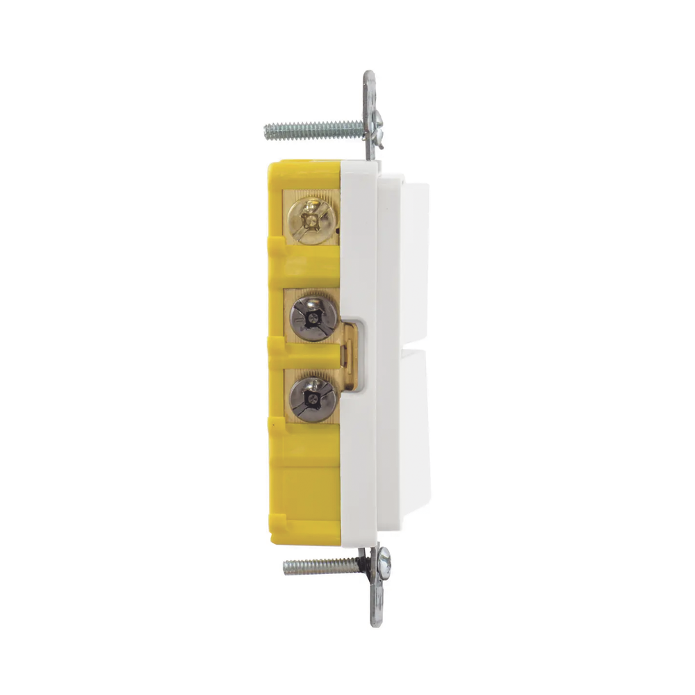 Interruptor Residencial 15 A 120-277 V, 1 Polo 3 Vías, Cableado lateral, Color Blanco. - Image 3
