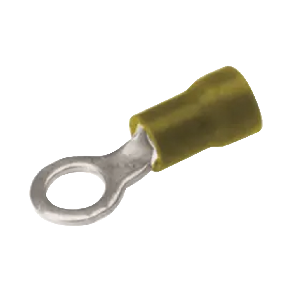 Zapata Terminal de Ojillo para Tornillo 3/16 in (5 mm) calibre 12-10 AWG con aislamiento de vinilo.
