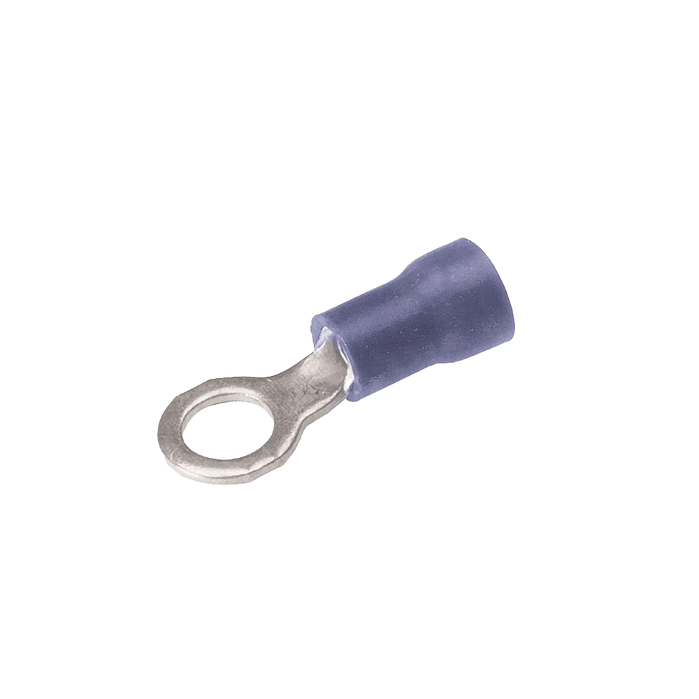 Zapata Terminal de Ojillo para Tornillo 1/4 in (6 mm) calibre 16-14 AWG con aislamiento de vinilo.