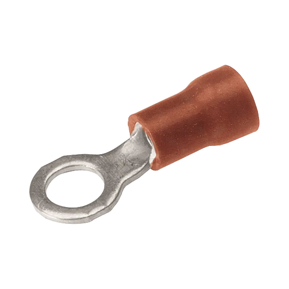 Zapata Terminal de Ojillo para Tornillo 1/8 in (3 mm) calibre 22-16 AWG con aislamiento de vinilo.