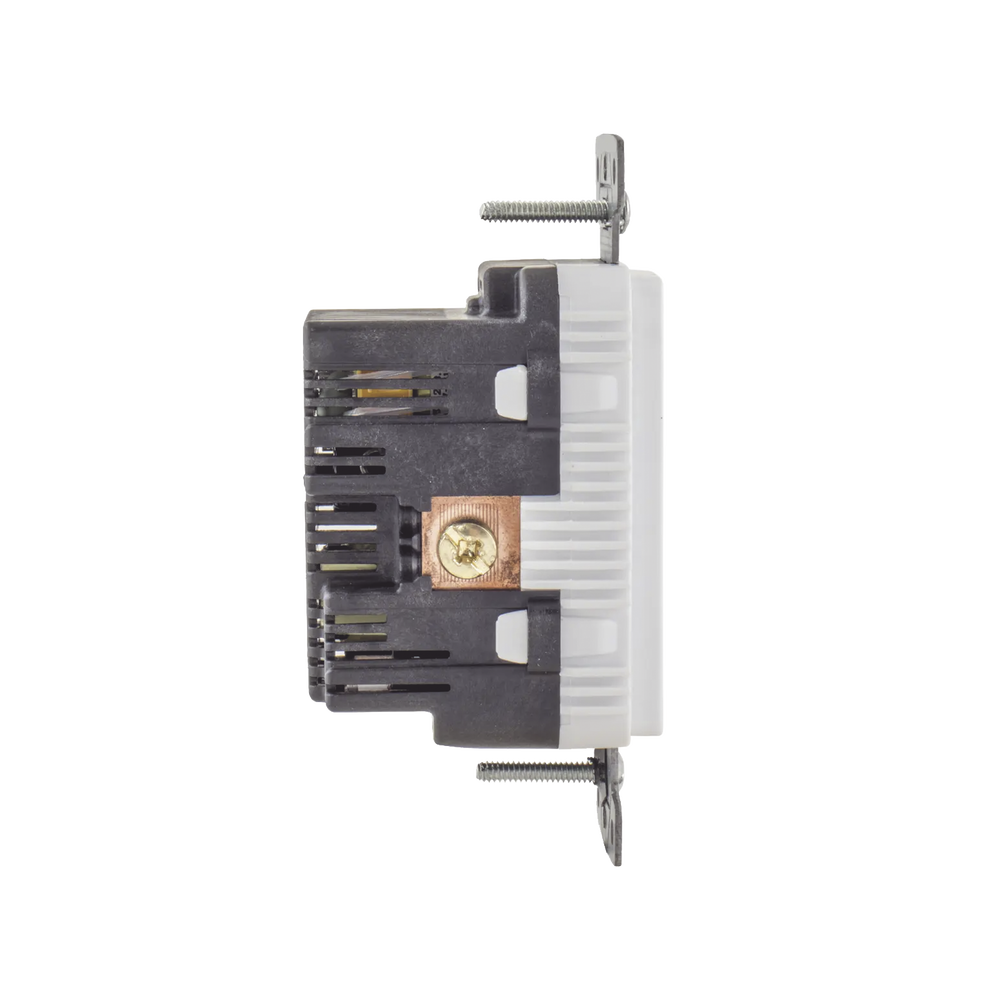 Contacto Dúplex con 2 Puertos USB, 15A 125V, 2 Polos, 3 Hilos, Color Blanco. - Image 4