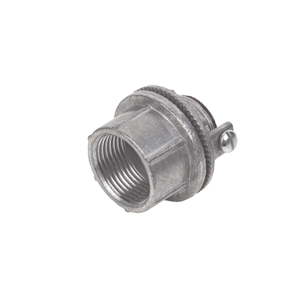 Conector Myers de Zinc 1 1/4" / Con tornillo a tierra / Para Intemperie.