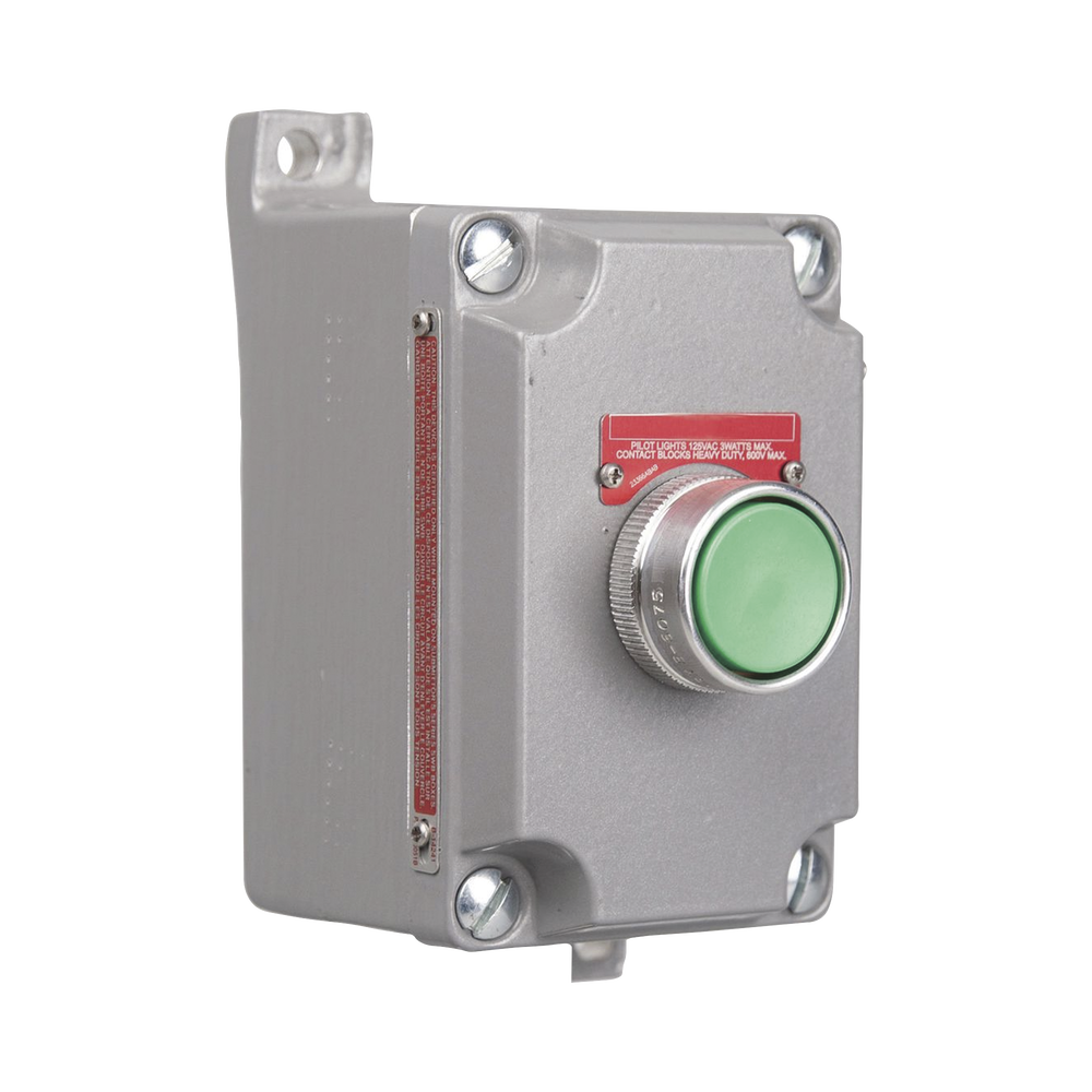 Estaci?n de Control de Un Solo Bot?n Pulsador de Contacto Moment?neo/ Color Rojo (Stop) / Uso en ?reas Clasificadas