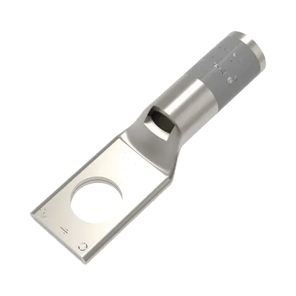 Zapata Terminal de Compresión BURNDY para Tornillo de 1/4" y Calibre 4 AWG / Barril Estándar.