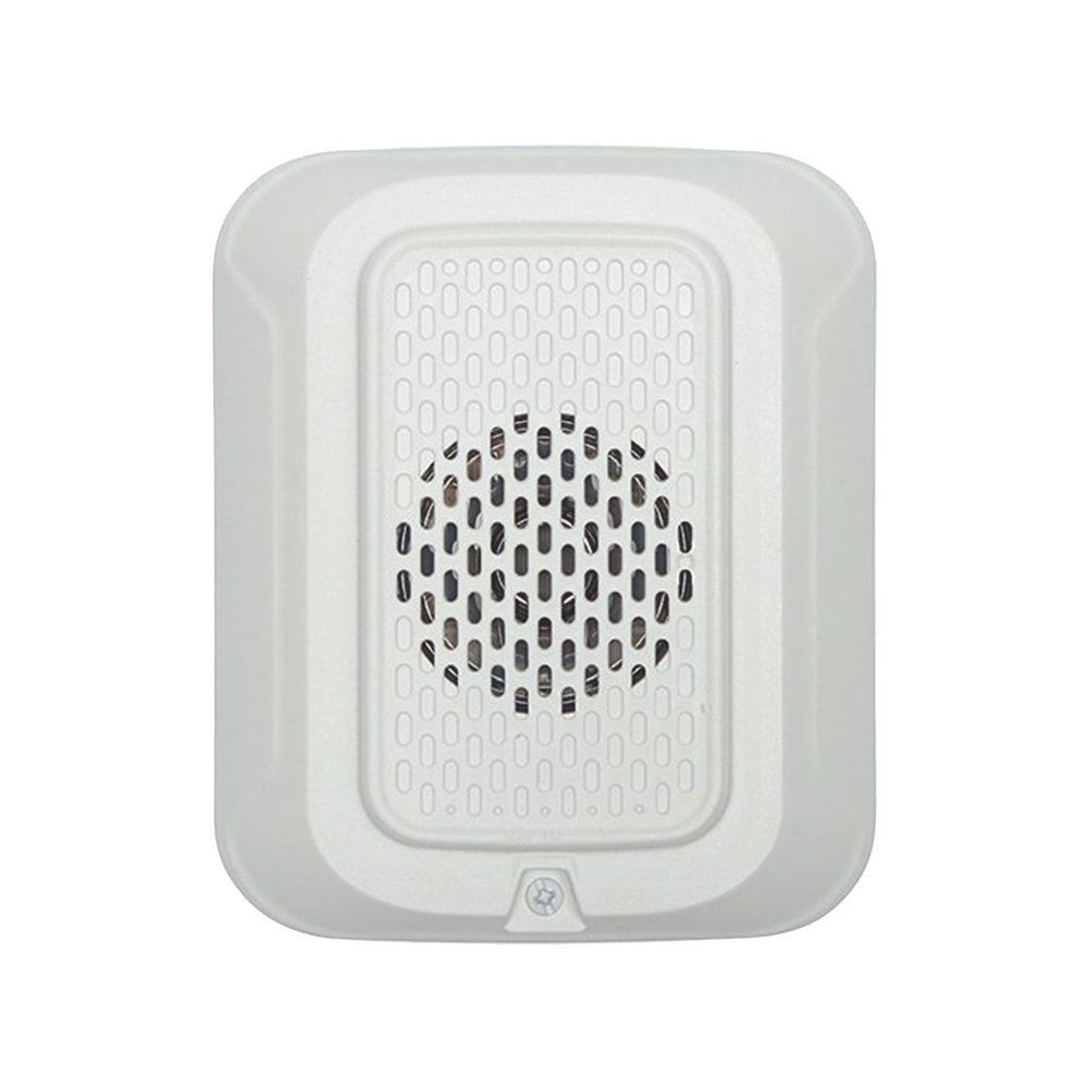 Sirena de Baja Frecuencia / Montaje en Pared / 12 o 24 Vcd / Color Blanco