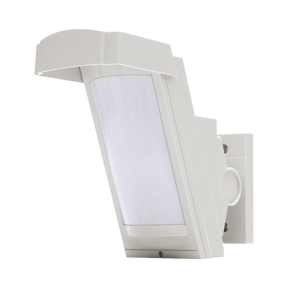 Detector de Movimiento con Anti-enmascaramiento / 100% Exterior /  Cableado / Hasta 12 metros a 85° de cobertura/ Instalación a 3 metros / Compatible con cualquier panel de alarma