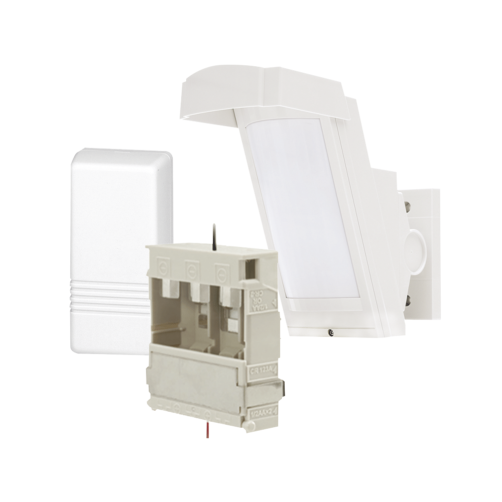 Detector de Movimiento PIR Antimascara / 100% Exterior /  Inalámbrico / Hasta 12 metros a 85°; de cobertura/ Instalación a 3 metros / Incluye transmisor 5816 para paneles Honeywell