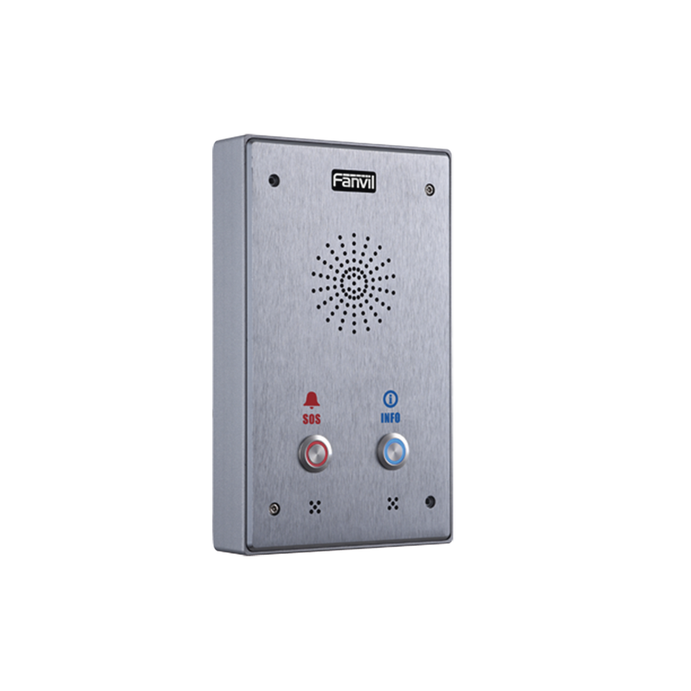 Intercomunicador IP, 2 líneas SIP, 2 relevadores con 2 botónes para llamada, anti-vandálico, IP65 e IK10, PoE - Image 4