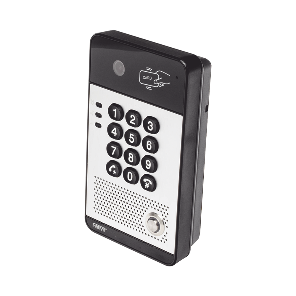 Vídeo Portero IP con 2 líneas SIP, cámara HD, relevador integrado, teclado numérico y lectora de tarjetas RFID para control de acceso, PoE - Image 4