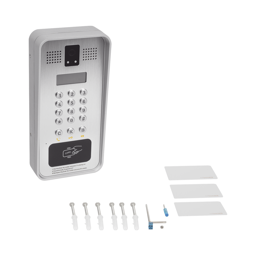 Video portero IP/SIP Con Cámara y pantalla LCD, 2 Relevadores Integrados (entrada y salida), Onvif y lector de tarjetas RFID, puerto WIEGAND (entrada). - Image 5