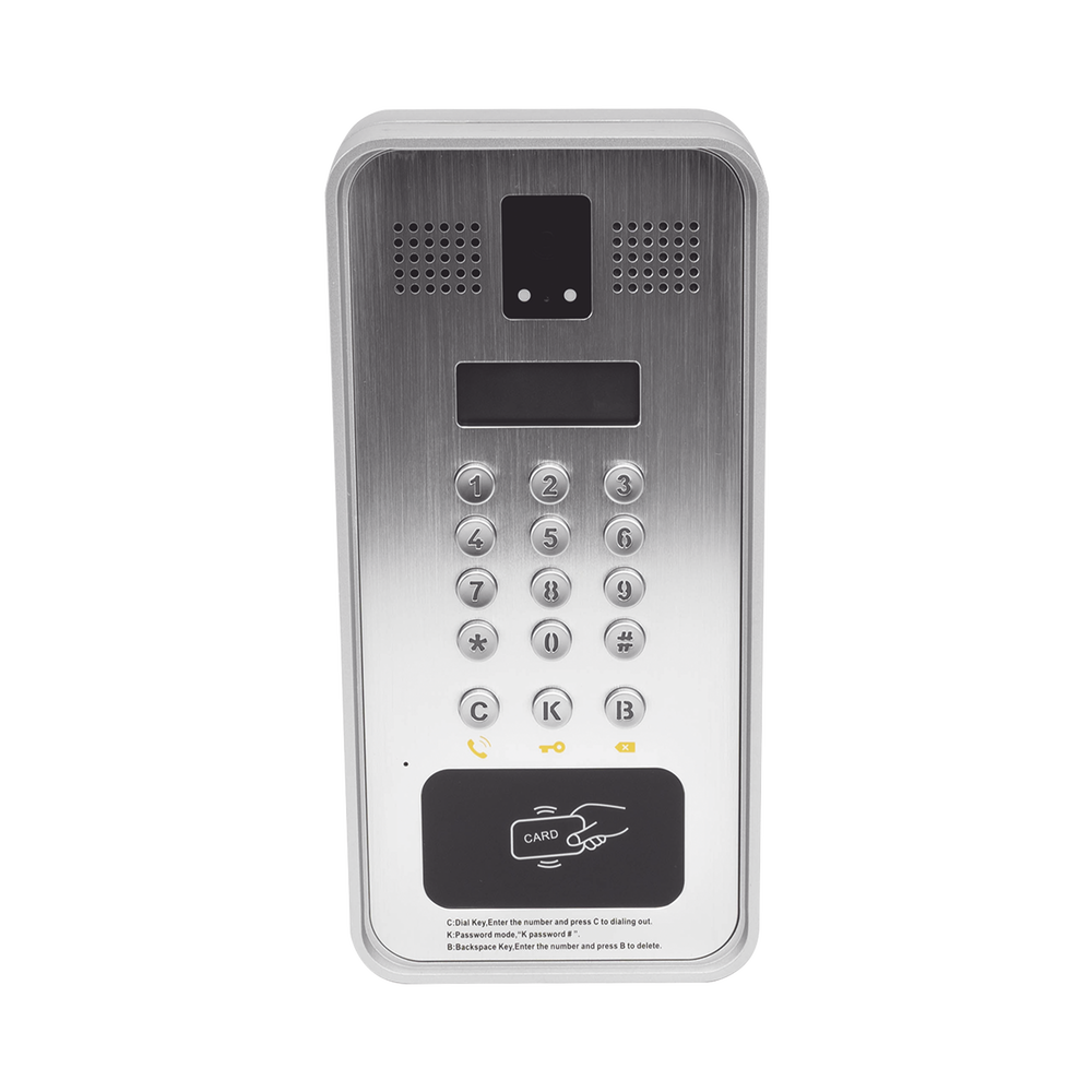 Video portero IP/SIP Con Cámara y pantalla LCD, 2 Relevadores Integrados (entrada y salida), Onvif y lector de tarjetas RFID, puerto WIEGAND (entrada). - Image 2
