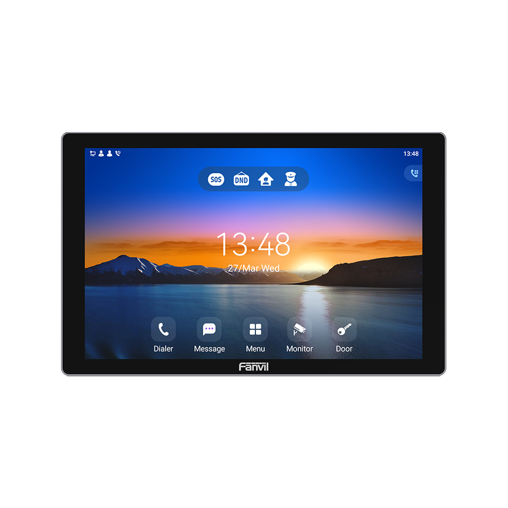 Monitor Audio/Video IP/SIP para interior, Wi-Fi, pantalla táctil de 10.1", Apertura remota