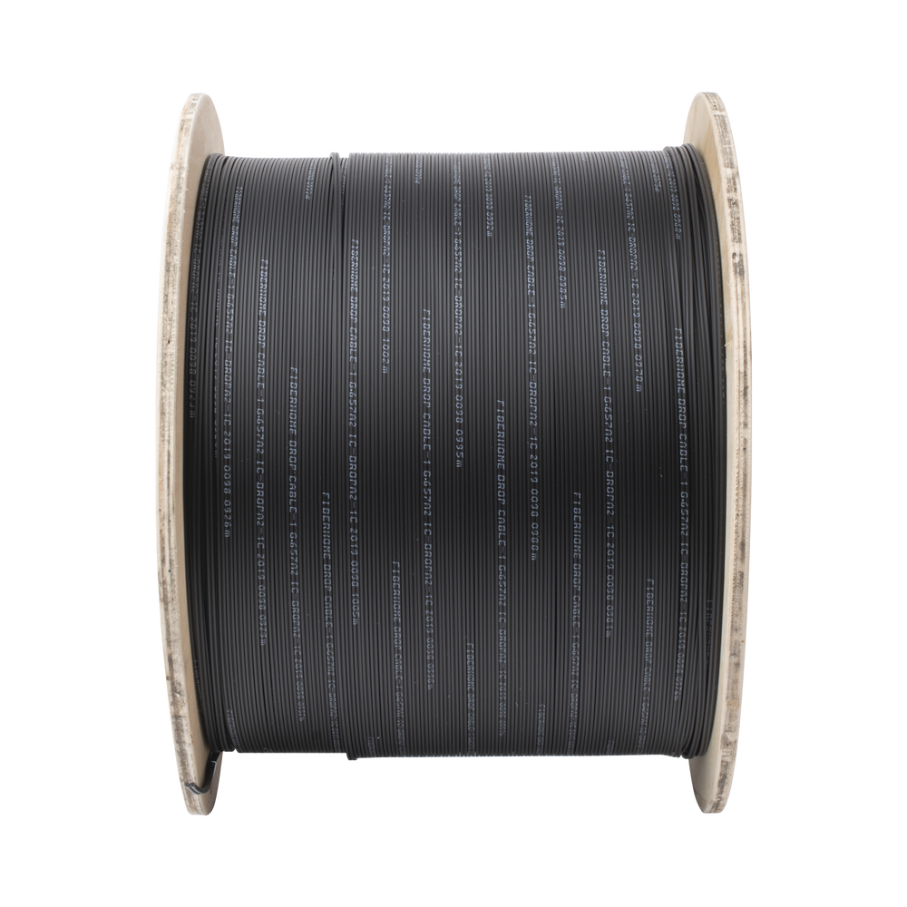 Carrete de 1 km de Fibra ?ptica Drop, Interior/Exterior G.657A2 Monomodo de 1 Hilo (Unifibra), Diel?ctrica, Forro Negro - Image 5