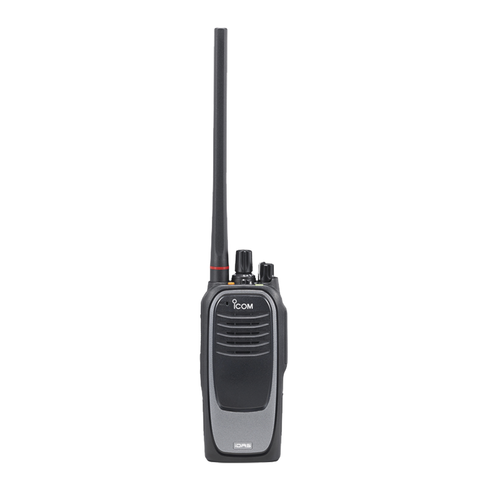 Radio digital NXDN sin pantalla en la banda de UHF, rango de frecuencia 380-470MHz, sumergible IP68, con encriptación DES, GPS, bluethooth, grabador de voz, 32 canales. no incluye cargador ni antena.