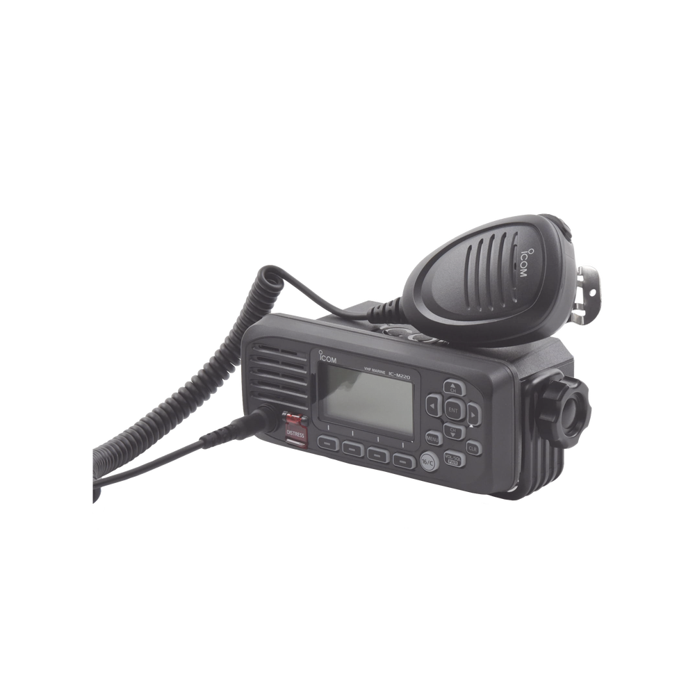 Radio móvil marino ICOM, Tx: 156.025-157.425MHz, Rx: 156.050-163.275MHz, 25W de potencia, sumergible IPX7 incluye: micrófono, cable de alimentación y accesorios - Image 3
