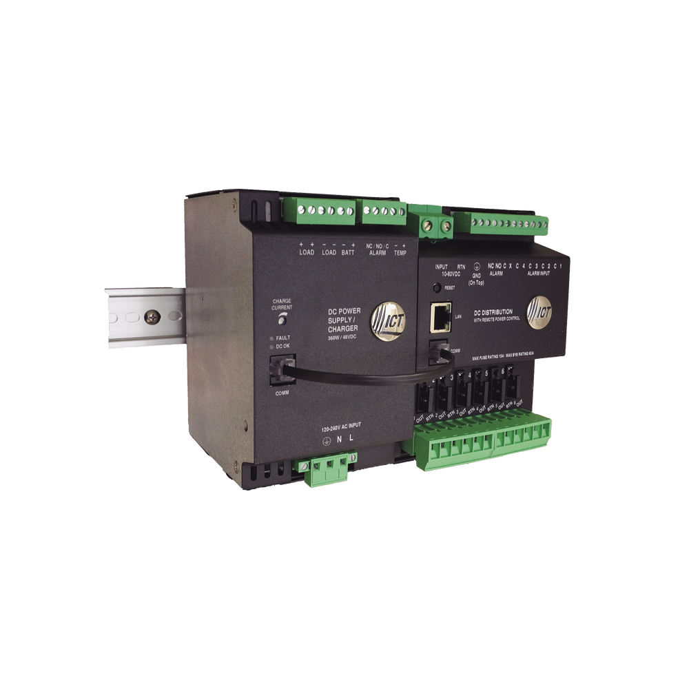 Fuente de distribución de 6 salidas, control y monitoreo Ethernet, Vo: 10-60V Dc, para montaje en riel din - Image 2