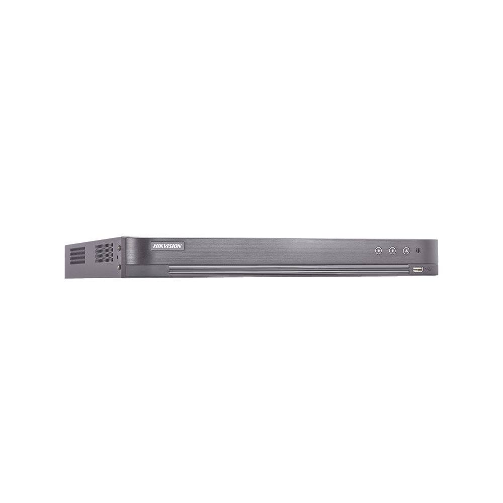 DVR 8 Canales TurboHD + 8 Canales IP / 8 Megapixel (4K) / Acusense (Evita Falsas Alarmas) / Audio por Coaxitron / 2 Bahías de Disco Duro / 8 Entradas de Alarma / 4 Salidas de Alarma / H.265+