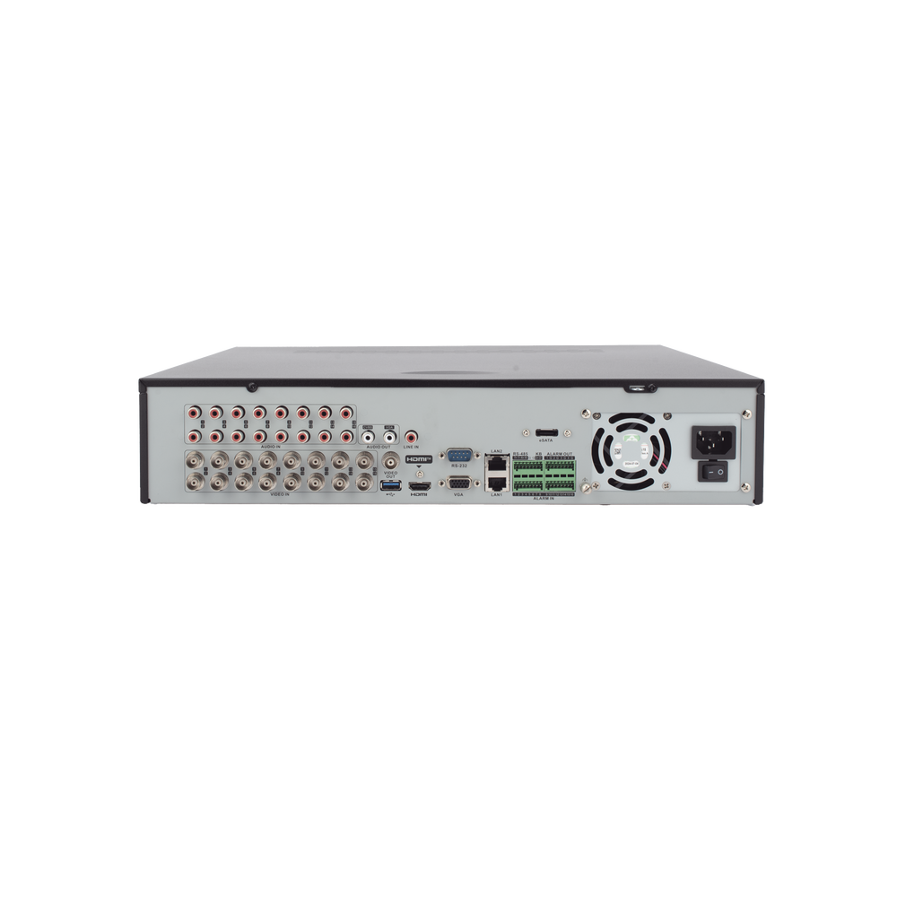 DVR 16 Canales TurboHD + 8 Canales IP / 3K / 5 Megapixel / 8 Bahías de Disco Duro / 16 Entradas de Audio Fisicas (Microfono por Separado) / Audio por coaxitron / Acusense / 16 Entradas de Alarma / POS / H.265+ - Image 4