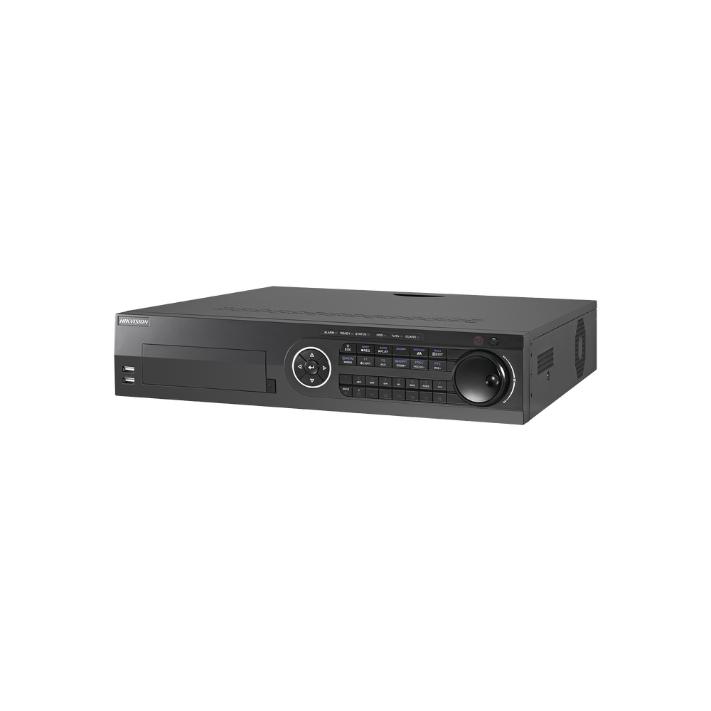 DVR 16 Canales TurboHD + 8 Canales IP / 3K / 5 Megapixel / 8 Bahías de Disco Duro / 16 Entradas de Audio Fisicas (Microfono por Separado) / Audio por coaxitron / Acusense / 16 Entradas de Alarma / POS / H.265+