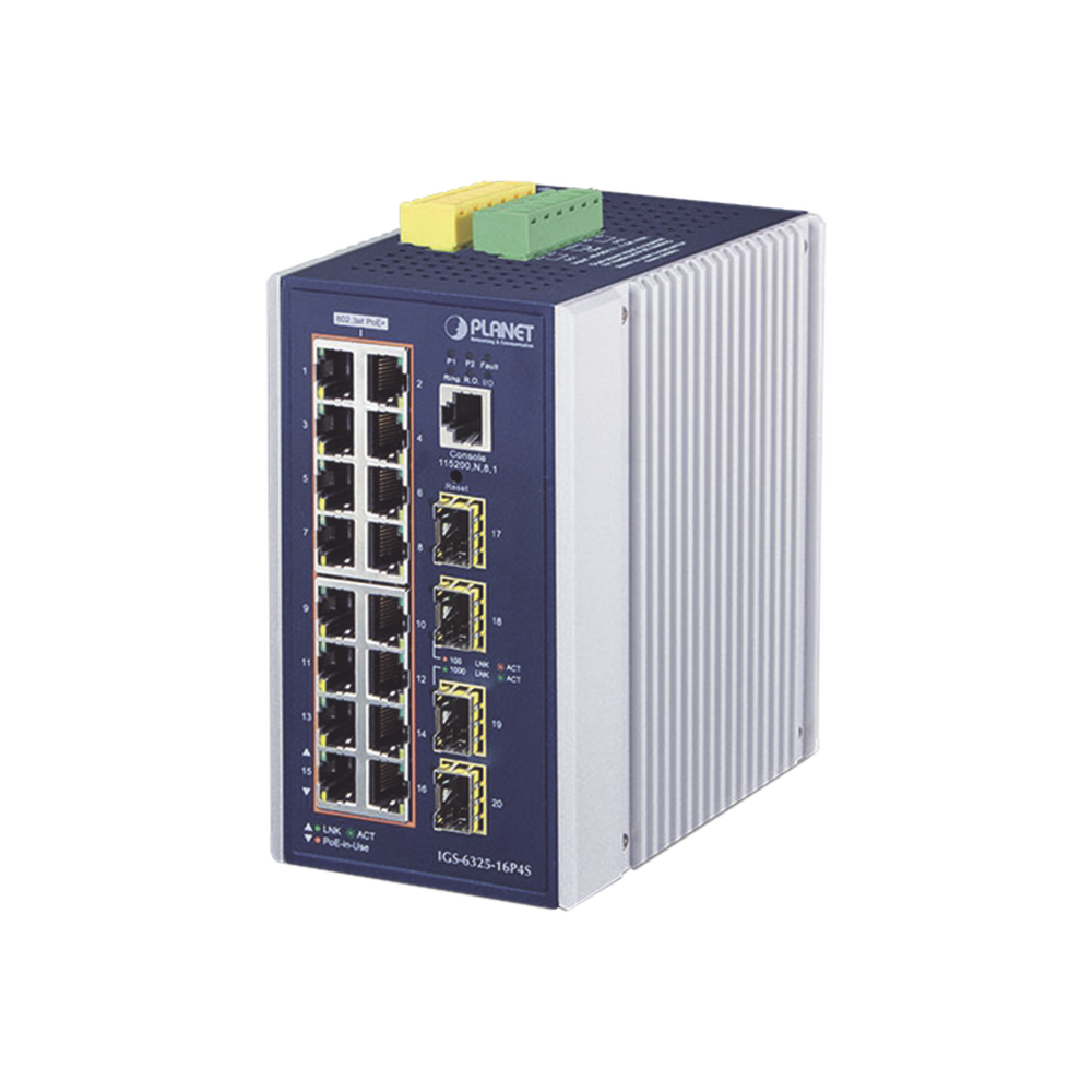 Switch Industrial Capa 3, 16 Puertos 10/100/1000T 802.3 AT POE +, 4 Puertos 1G / 2.5G SFP - Image 3