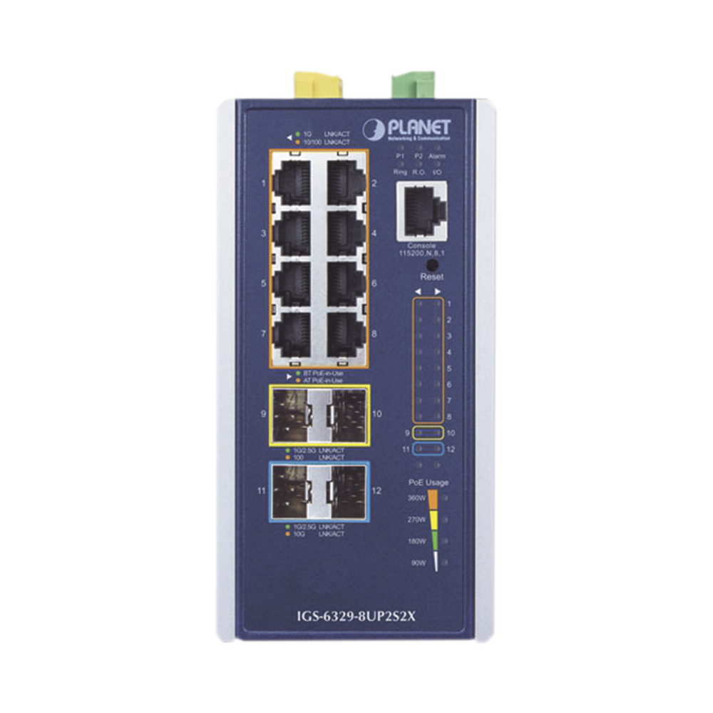 Switch Industrial Administrable Capa 3, Con 8 Puertos PoE Gigabit 802.3bt, 2 Puertos SFP de 1 G / 2.5 G, 2 Puertos SFP 10 G - Image 2