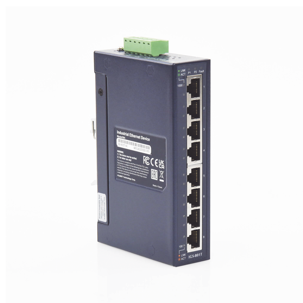 Switch Industrial No Administrable de 8 Puertos Gibabit 10/100/1000T, Diseñado para Montaje en Pared y Riel DIN - Image 2