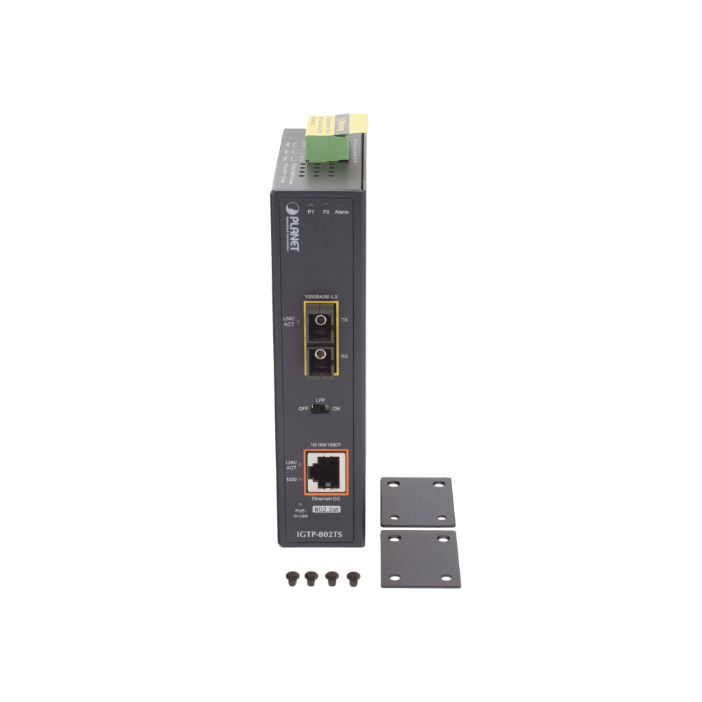 Convertidor de Medios Industrial PoE+ 1000BASE-LX a 10/100/1000BASE-T 802.3at (SC,SM) -20 km - Image 7