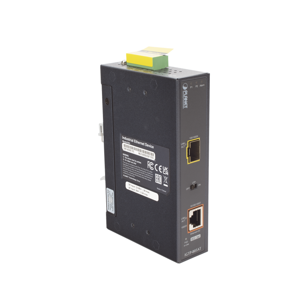 Convertidor de Medios PoE Industrial, Puerto SFP 1000BASE-SX/LX a Puerto RJ45 Gigabit con Salida PoE 802.3at (Hasta 30 W). - Image 6