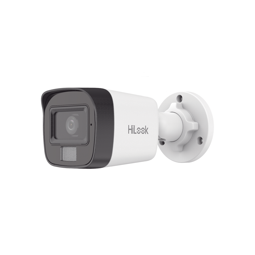 [Dual Light] Bala IP 2 Megapixel (1080p) / Lente 2.8 mm / Ángulo de visión 101° / 20 mts IR + 15 mts Luz Blanca / Micrófono Integrado / ACUSENSE Lite / Exterior IP67 / PoE / dWDR / H.265+ / ONVIF