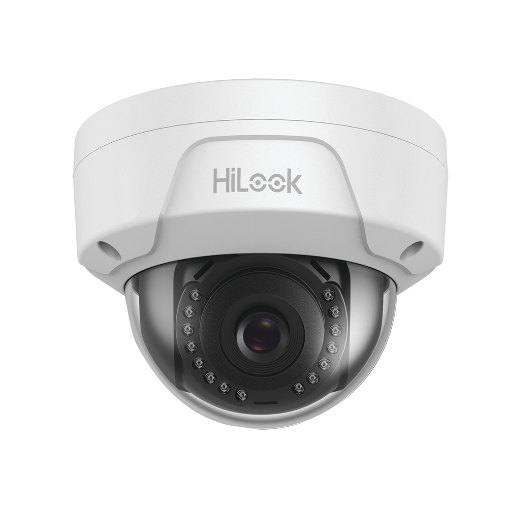 HiLook Series / Domo IP 2 Megapixel / 30 mts IR / Exterior IP67 / Antivandálica IK10 / dWDR / PoE / Lente 2.8 mm