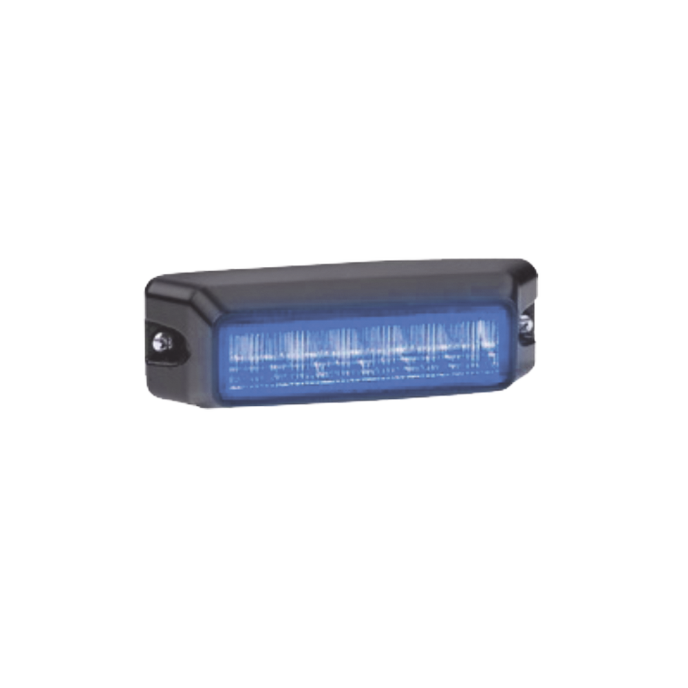 Luz auxiliar de 6 LED, Flasher Integrado, Color Azul, Mica Transparente