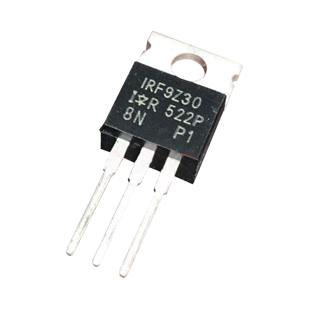 Transistor de Potencia MOSFET, Canal P, 50 Volt, 18 Amp., 0.14 Ohm, 74 Watt, TO-220AB, para Analizador III.