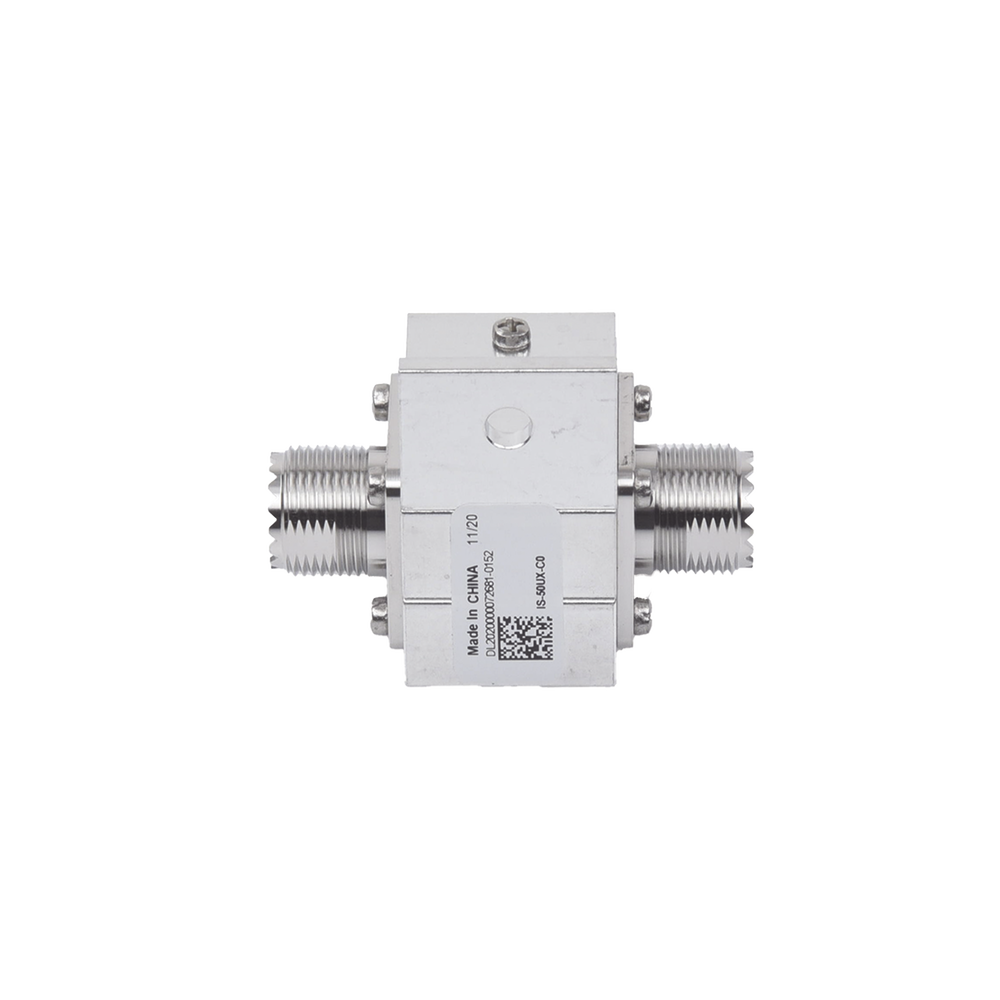 Protector RF Coaxial Contra Descargas Atmosféricas Para 1.5 a 700 MHz Con Ceja Lateral y Conectores UHF Hembra