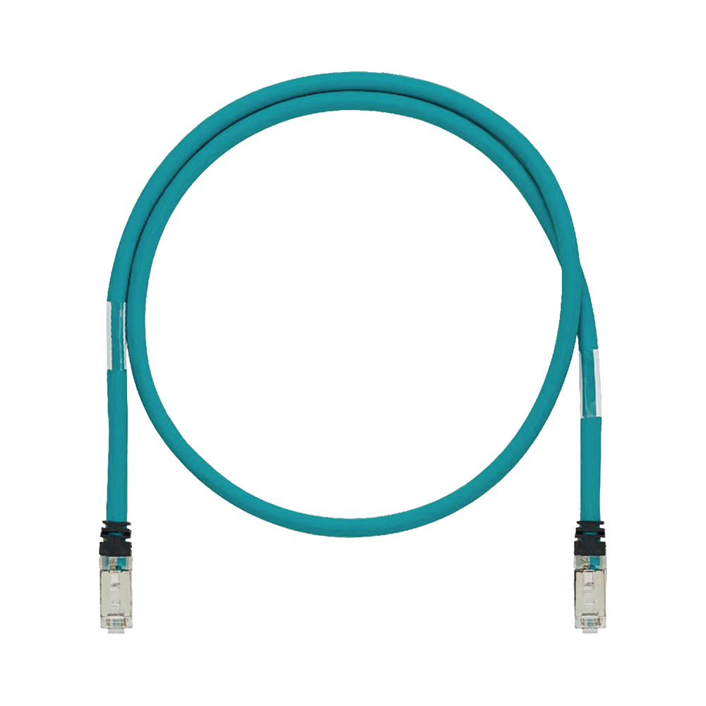 Patch Cord Cat5e de Grado Industrial 600V, Blindado SF/UTP, Calibre 24 AWG, Color Aqua, 20 Metros (65.62 Pies)