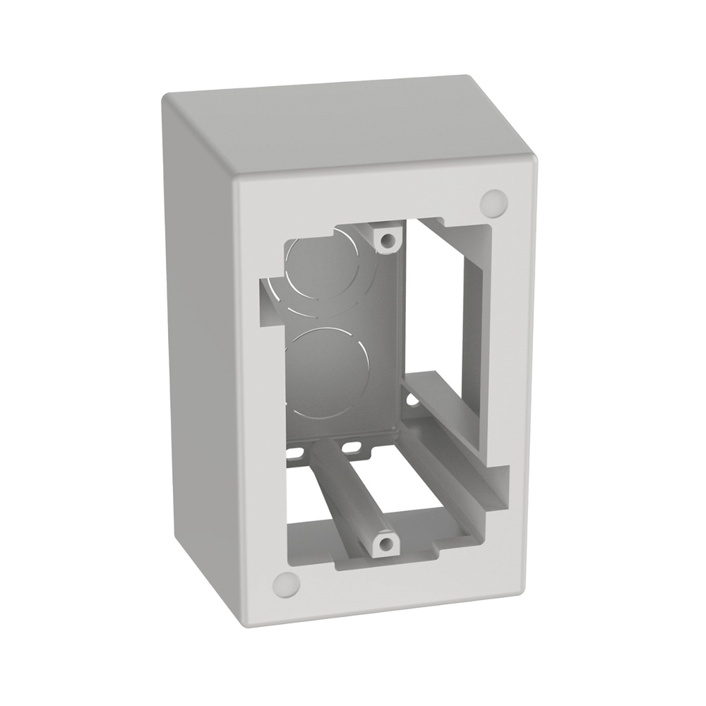 Caja de Pared Superficial de 1 Pieza, Uso Universal con Placas de Pared, con Cinta Adhesiva, Color Blanco