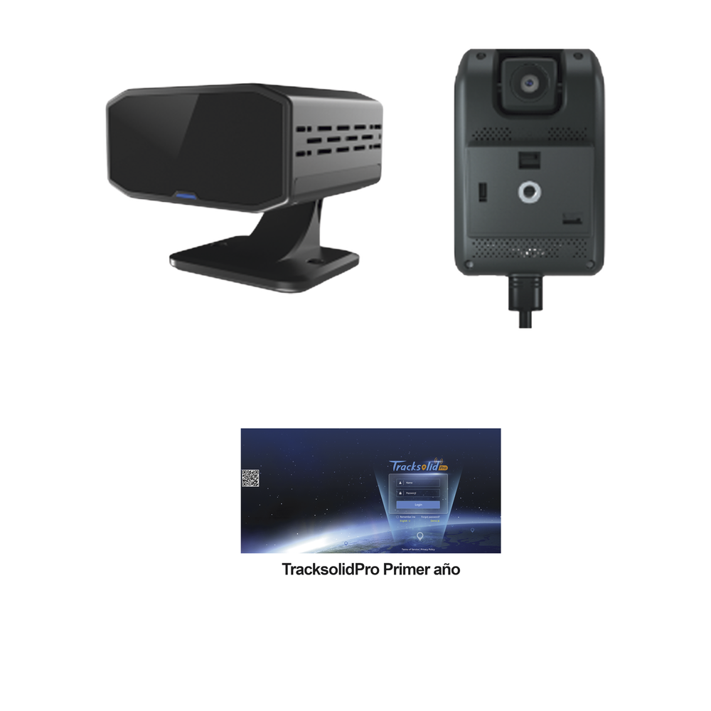 KIT Dashcam con sistema de control ADAS (asistencia de manejo) y Camara DMS con IA (JC170) / Multiples alarmas /Comunicación dos vías / ideal para flotas vehiculares / Facil instalacio / Incluye primer año TrackSolidPro
