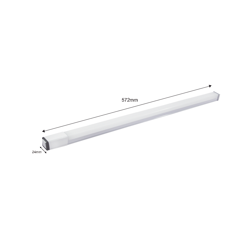 Luminario LED Tipo Regleta / 572 x 24 x 24 mm / 127 Vca / Luz Blanca 6 500 K / 900 lm / 9W - Image 2