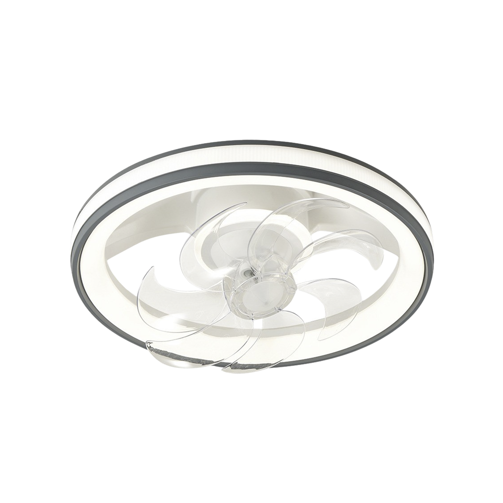 Ventilador de Techo con Luminario LED de 110 V CA 50/60 Hz / 88 W /4500 Lm / 6500 - 4 000 - 2 700 K /3 Tonos de Luz / 500 mm / 6 Velocidades / Dimeable /Color Blanco y Gris.
