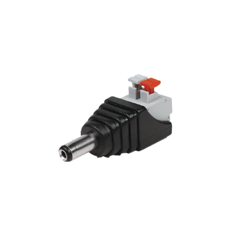 Adaptador Tipo Jack de 3.5 mm Macho Polarizado de 12 Vcc con Terminales de Presi?n