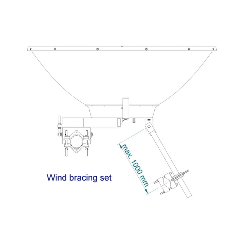 Antena direccional de Alto Rendimiento, 4 ft, Frecuencia de (4.9 a 6.1 GHz), Alto Aislamiento al Ruido, Ganancia de 35 dBi, Soporte de acero inoxidable, polaridad en 90 ° y 45 °, incluye montaje. - Image 4