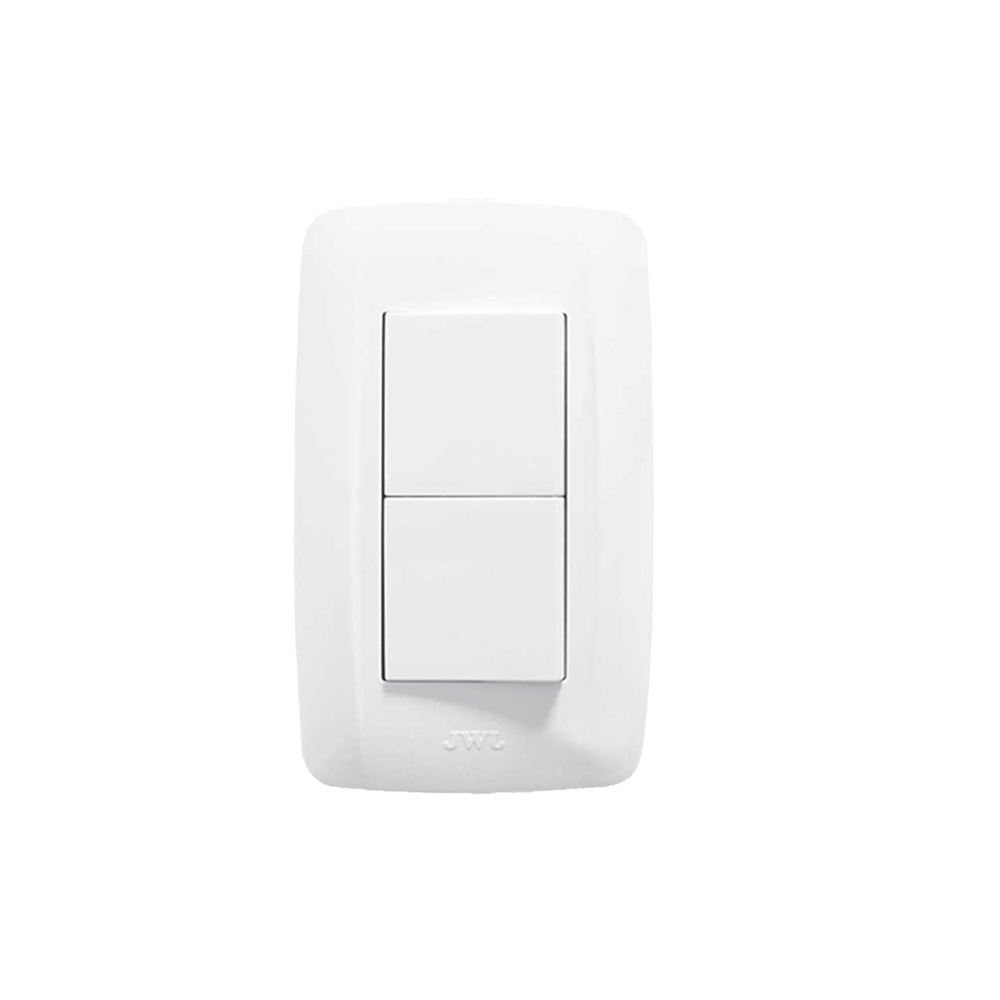 Apagador Dúplex de 10 A/ 127 V CA ~ 60 Hz /  1 1/2 Módulos / Color Blanco.